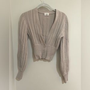 Aritzia Wilfred Plunge Front Cardigan